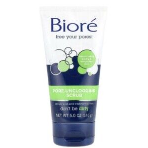 Biore Pore Unclogging Scrub, 2% Salicylic Acid, Oil-Free, Penetrates Pores, 5 oz